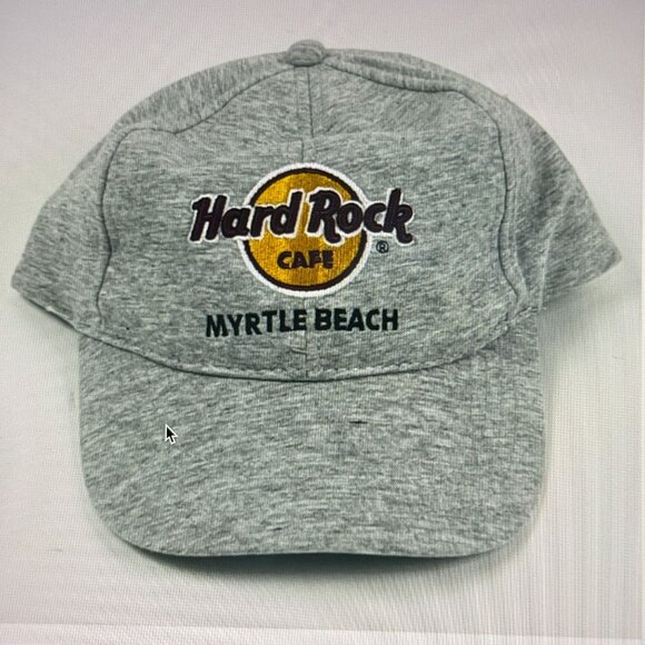 Hard Rock Cafe Myrtle Beach Gray Adjustable Baseball Hook & Loop Hat - Picture 3 of 9